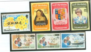 Montserrat #O18/O64 Used Single (Complete Set)