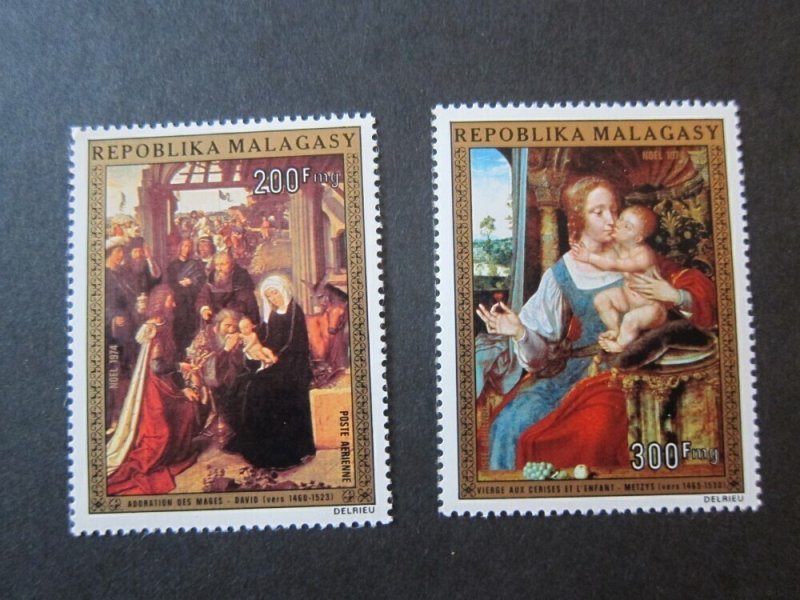 Madagascar 1974 Sc C134-5 Christmas Religion set MNH