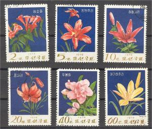 NORTH KOREA, FLOWERS  1974, USED SET