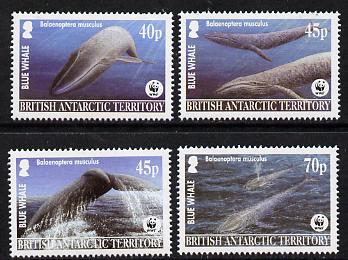 British Antarctic Territory 2003 WWF - Blue Whale  set of...