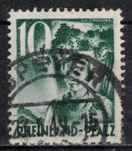 Germany - French Occupation - Rhine Palatinate - Scott 6N34