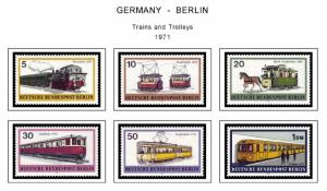 COLOR PRINTED GERMANY BERLIN 1948-1990 STAMP ALBUM PAGES (76 illustrated pages)