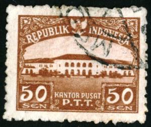 INDONESIA #381, USED - 1951-53 - INDO087