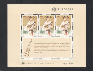 PORTUGAL, MADEIRA SCOTT# 101a, SOUV SHEET, MNH OG