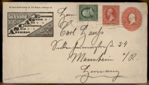 USA 1902 Chicago ASCAGE All Over Advertising Postal Stationery Germany Cov 87684