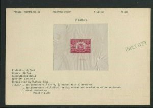 3 PANAMA PASSPORT REVENUE ABNC PROOF INDEX COPY CARDS 1990 DEACCESSION SALE