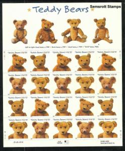 Teddy Bears Sc 3653-3656 ¢37   MNH