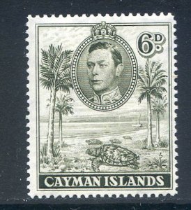 Cayman Islands 6d Olive Green SG122a Mounted Mint