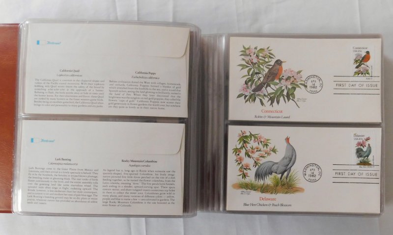 1982 Birds Flowers Of The 50 States First Day Cover Collection Fleetwood Binder