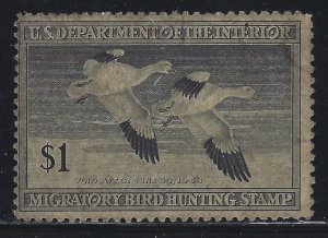 Scott # RW14  Lot D972  $1.00 Duck Hunting Stamp  Mint NG