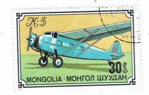 MONGOLIA SCOTT#938 - 1976 AIRCRAFT - R-5 - CTO