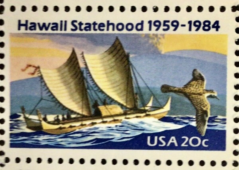 2080   Hawaii Statehood 50th Anniversary MNH  20 c  Sheet of 50  FV $10  1984