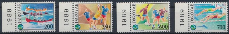 Faroe Islands 1989 #193-6 MNH. Sports