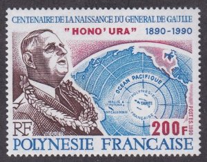 French Polynesia # 543, General Charles de Gaulle, Mint NH, 1/2 Cat..