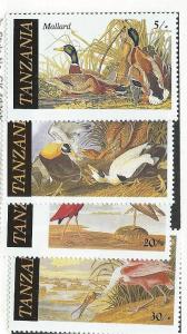 Tanzania #306-309 Water Fowl  complete set (MNH) CV$2.00