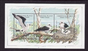 Christmas Is-Sc#274-unused NH sheet-Birds-1990-