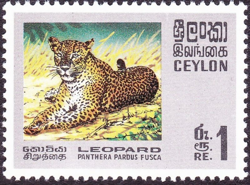 CEYLON 1970 1R Multicolored Wildlife Conservation SG564 MNH