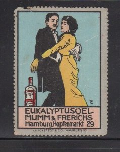 German Advertising Stamp - Eucalyptos Oil, Mumm & Frerichs, Hamburg