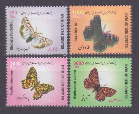 2003 Iran 2937-2940 Butterflies 12,50 €