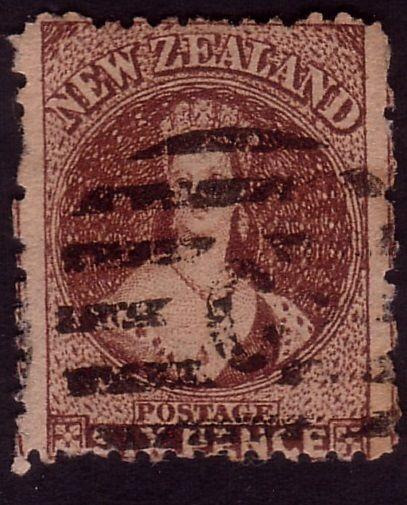 NEW ZEALAND 1864 Chalon 6d perf 12½ used ..................................37115