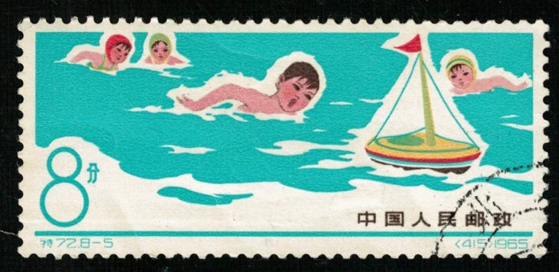 1966, Children's Games, China, Sport, 8分 (RТ-577)