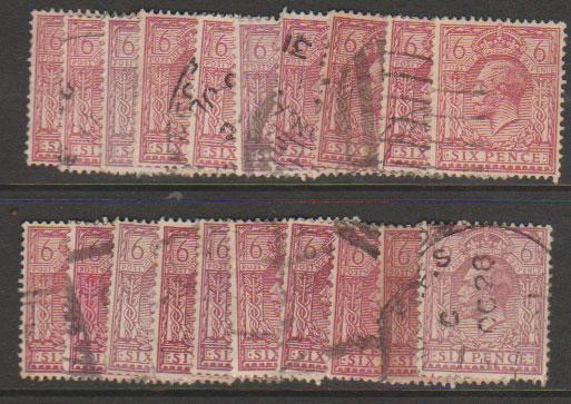 GB George V SG 426a Used -  selection of 20+ for shade study - see details