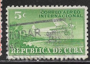 Cuba C4: 5c Airplane and Coast of Cuba, used, F-VF