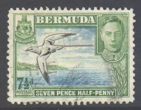 Bermuda Scott 121d - SG114c, 1938/1941 George VI 7.1/2d used