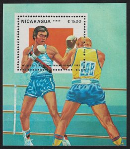 Nicaragua Boxing Pan-American Games MS 1983 MNH SG#MS2494