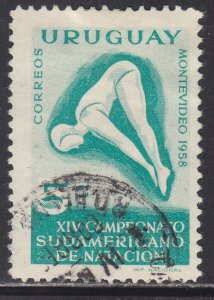 Uruguay 628 South American Swimming 1958