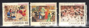 CANADA SC# 1040-42  USED 32,37,64c 1984 CHRISTMAS     SEE SCAN