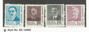 Brazil, Postage Stamp, #1063-1066 Mint LH, 1967-68