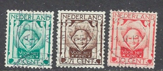 Netherlands B6-8 Used 1924 set (ap6962)