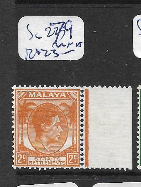 MALAYA STRAITS SETTLEMENTS (P0802B) KGVI 2C SG 279  MNH