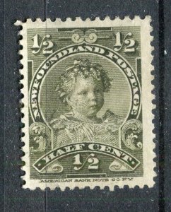 CANADA; NEWFOUNDLAND 1897 classic Royal issue Mint hinged 1/2c. value