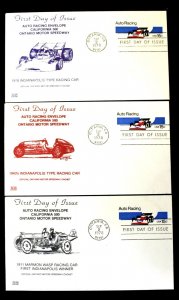 US #587 FDC ONTARIO MOTOR SPEEDWAY 1978 FIRST DAY OF ISSUE (3) ~ AUTO RACING ~