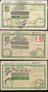 Pakistan 8 Different Postal order with additional stamps affixed used # 12520