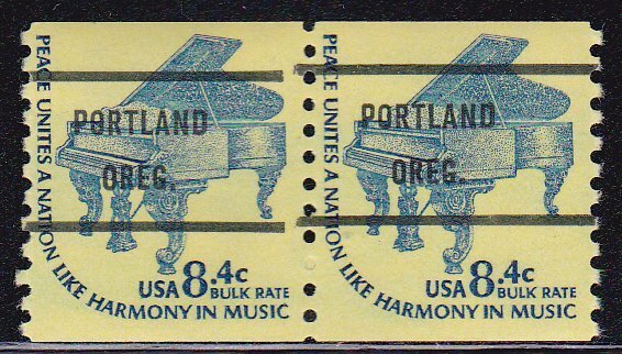 Precancel - Portland, OR PSS 1615C-71 Coil Gap Pair - MNH