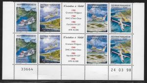 FRENCH POLYNESIA SC# 730  GUTTER B/4 #33664 FVF/MNH 1998