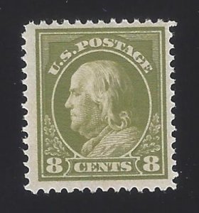 US #414 1912-14 Olive Green WMK 190 Perf 12 MNH F-VF SCV $100