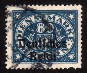 1920 Germany, Bavaria, 80pfg, Used, Sc O62