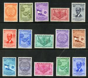 NICARAGUA 762-266, C353-C362, MH SCV $4.05 BIN $2.00 ROTARY INTERNATIONAL