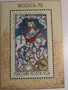 Hungary Stamp:1972-SC#2147-St. Martin & the Beggar-Glass Window-mnh-S/S sheet