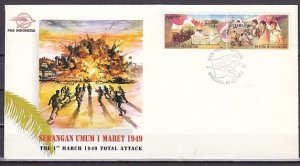 Indonesia, Scott cat. B239-B240. Day of Attack issue. First day cover. ^