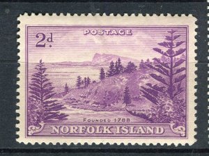 NORFOLK ISLAND; 1947 early Ball Bay issue fine Mint hinged Shade of 2d. value