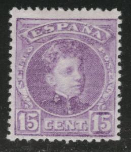 SPAIN Scott 277 MH* King Alfonso XIII 1905 purple