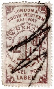 (I.B) London & South Western Railway : Parcel Post 4d