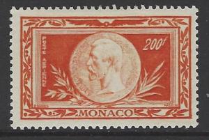 Monaco 1949 Albert I Medal VF MNH (C26)