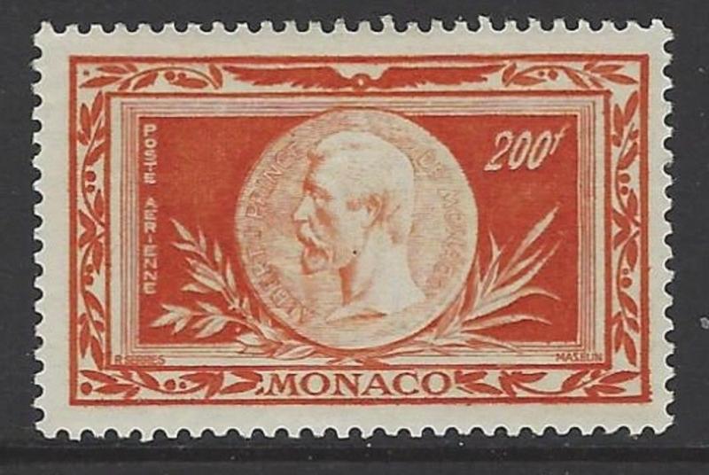 Monaco 1949 Albert I Medal VF MNH (C26)