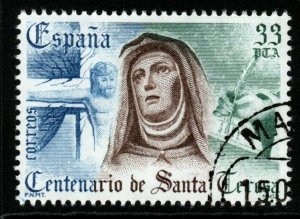 SPAIN SG2694 1982 400th DEATH ANNIV OF ST.TERESA OF AVILA FINE USED 